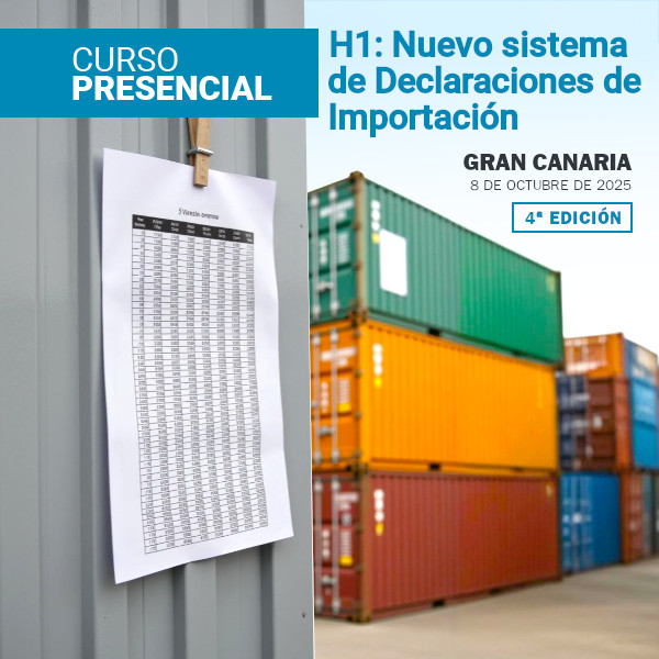 Curso presencial H1: Nuevo sistema de declaraciones de importación